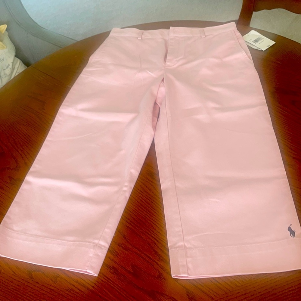 Ladies new Ralph Lauren pink capris.